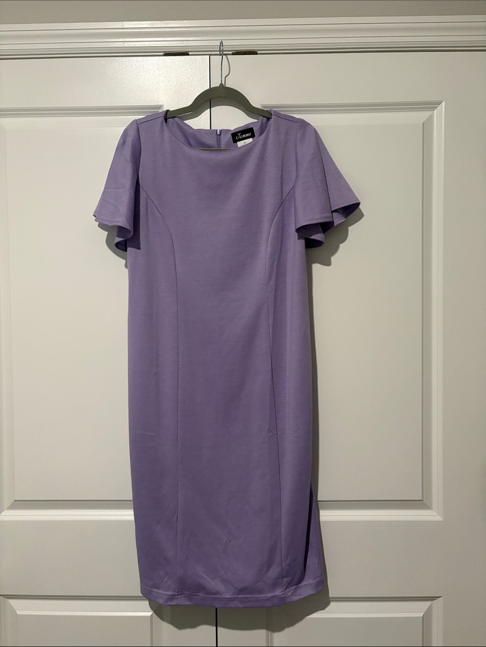 JEMMA Lavender Flutter Sleeve Midi Dress